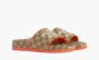 Gucci x The North Face GG Slide "Orange Beige Ebony Original GG Canvas" 