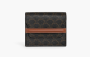 Celine Business Card Holder Triomphe Canvas Lambskin Brown 