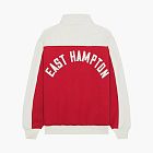 RHUDE Contrast Quarter Zip Varsity Red / Cream