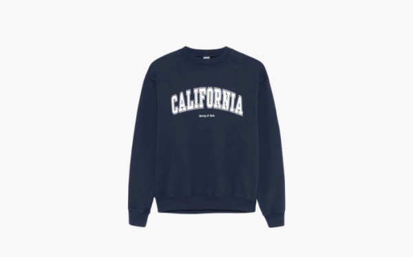 Sporty & Rich California Crewneck Sweatshirt Marine Blue 
