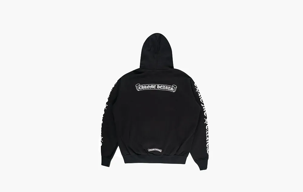 Chrome Hearts Script Logo Hooded Sweatshirt Black