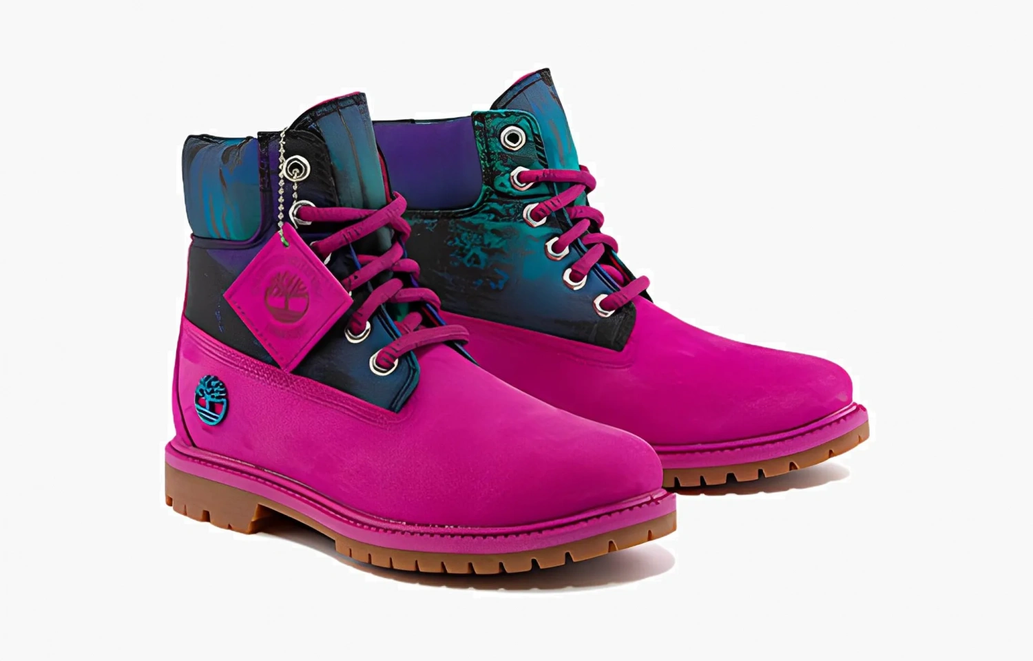 Timberland Outdoor Boots Women's High-Top "Pink Green" 