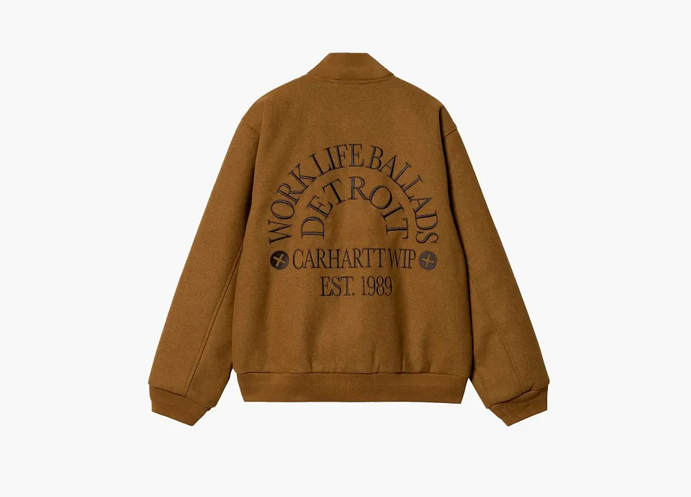 Carhartt WIP Work Varsity Bomber Deep Hamilton Brown
