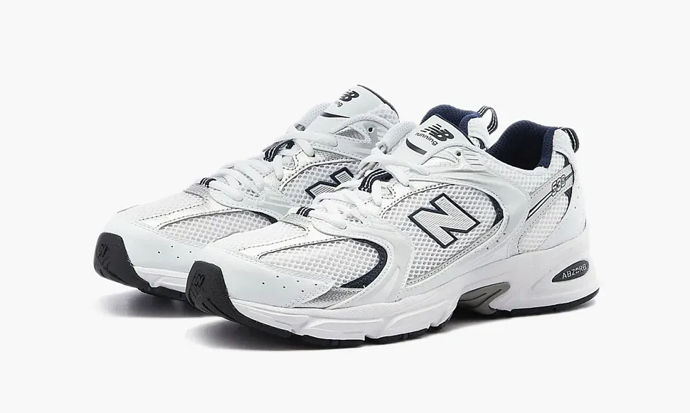 New Balance 530 White Silver Navy