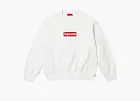 Supreme Washed Box Logo Crewneck White