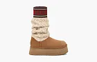 Wmns Classic Sweater Letter Boot 'Chestnut'