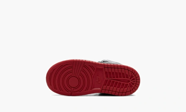 Air Jordan 1 Mid Black / Cement Grey-fire Red-white 