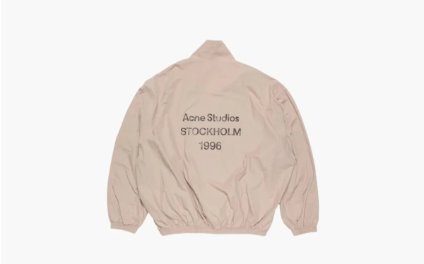 Acne Studios Logo Zipper Jacket Beige  Acne Studios Logo Zipper Jacket Beige