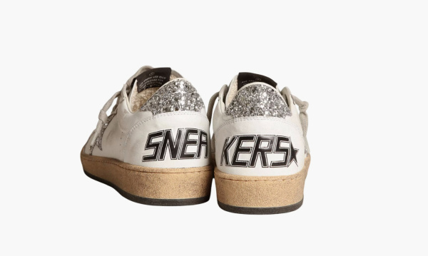 Golden Goose Ballstar WMNS White Silver Glitter 