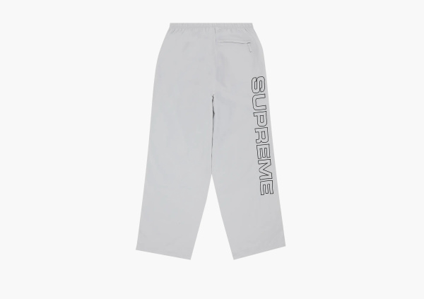 Supreme Spellout Embroidered Track Pants Grey 