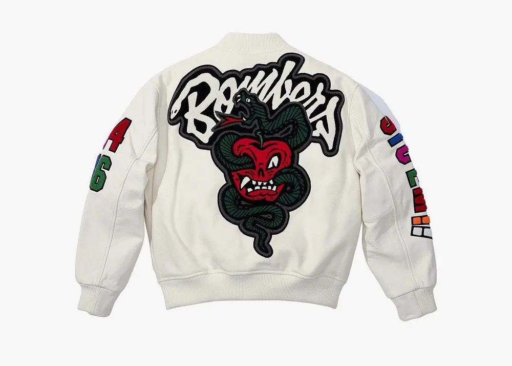 Supreme x WTAPS Varsity Jacket White