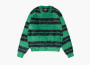 Stussy Hairy Stripe Crew Sweater Black/Green 