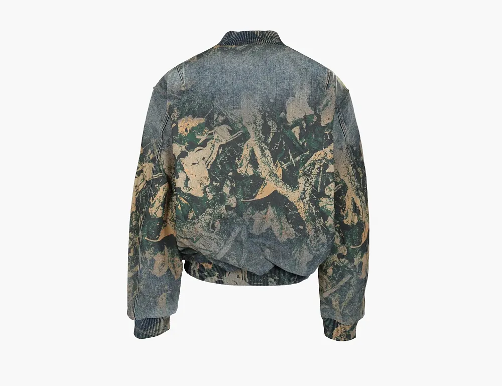 Acne Studios Denim Bomber Jacket Brown