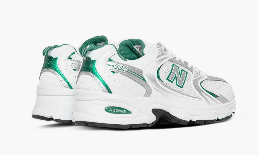 New Balance 530 White Silver Green