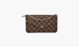 Louis Vuitton Pochette Felicie Damier Ebene Cerise Red Lining 