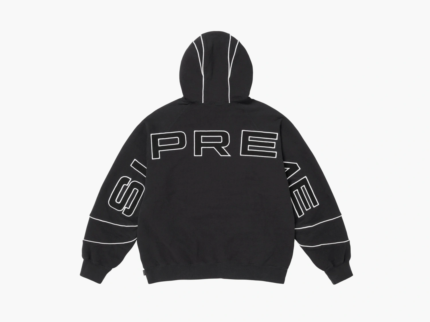 Supreme Paneled Hooded Sweatshirt Black 