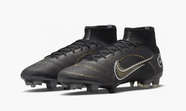 Nike Mercurial Superfly 8 Fg Black Metallic Silver Gold 
