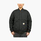 Carhartt WIP Quilted Liner Jacket Black Collared