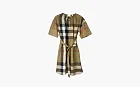 Burberry Short Sleeved Dress Brown