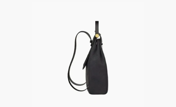 Hermes  Herbag Zip Canvas With Leather Handbag Backpack Black Gray  Hermes  Herbag Zip Canvas With Leather Handbag Backpack Black Gray