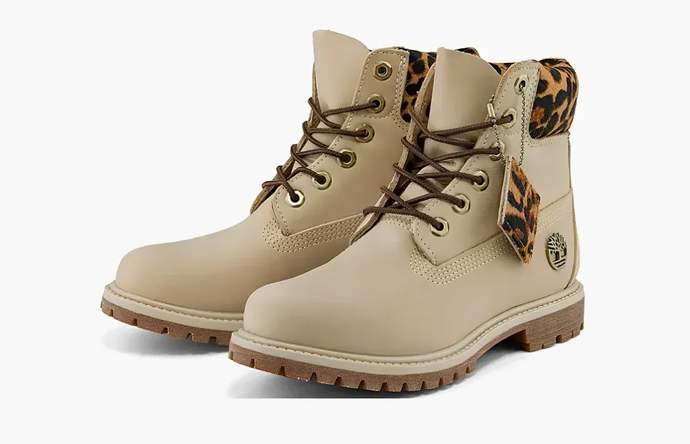 Timberland 6 Inch Safari Cheetah Waterproof Boot WMNS Ivory Nubuck