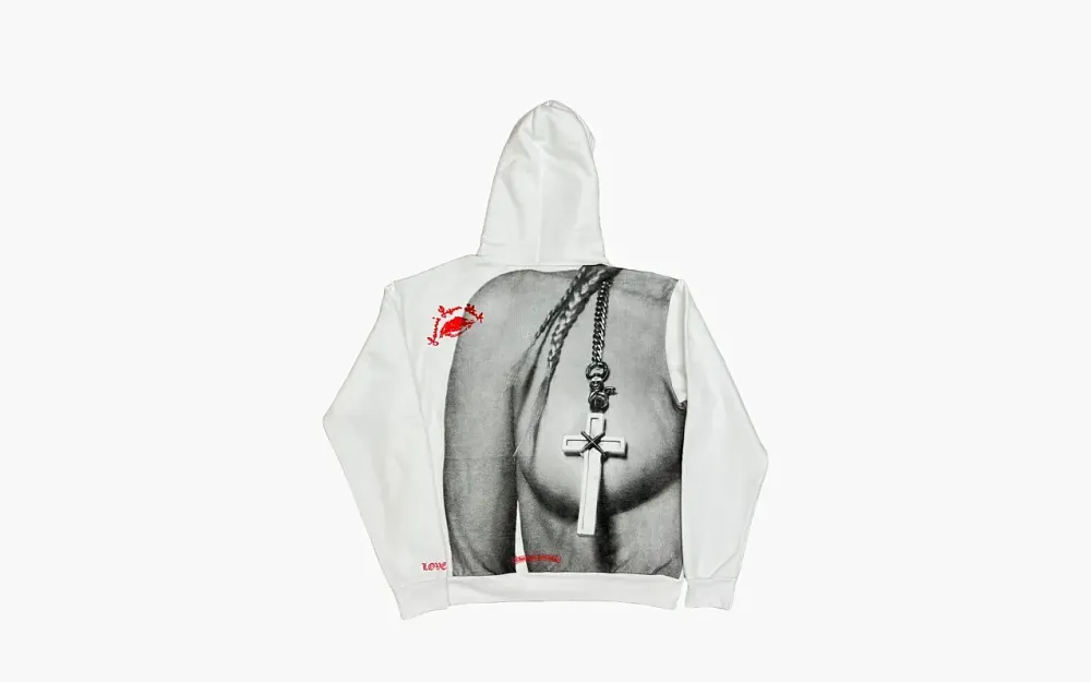 Chrome Hearts Hoodie Laurie Lynn Stark Love You Photo White
