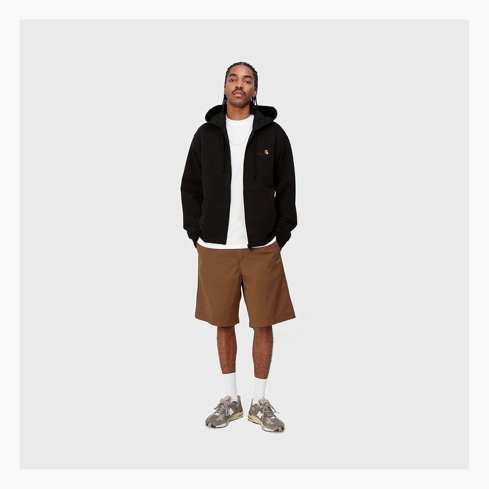 Carhartt WIP Hooded American Script Zip Jacket Black
