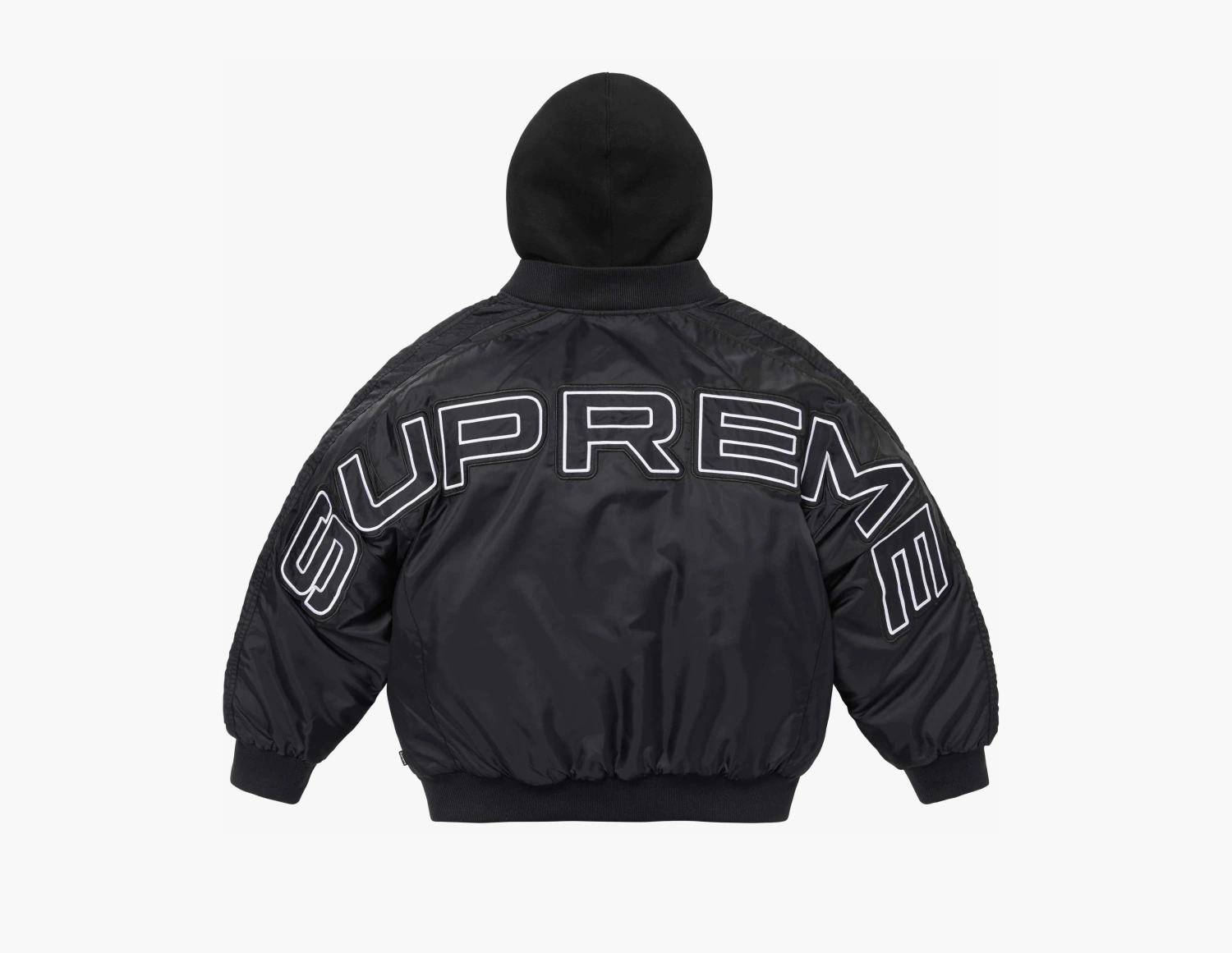 Supreme Hooded Stadium Jacket Black  Supreme Hooded Stadium Jacket Black