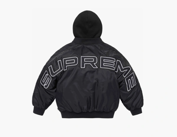 Supreme Hooded Stadium Jacket Black 