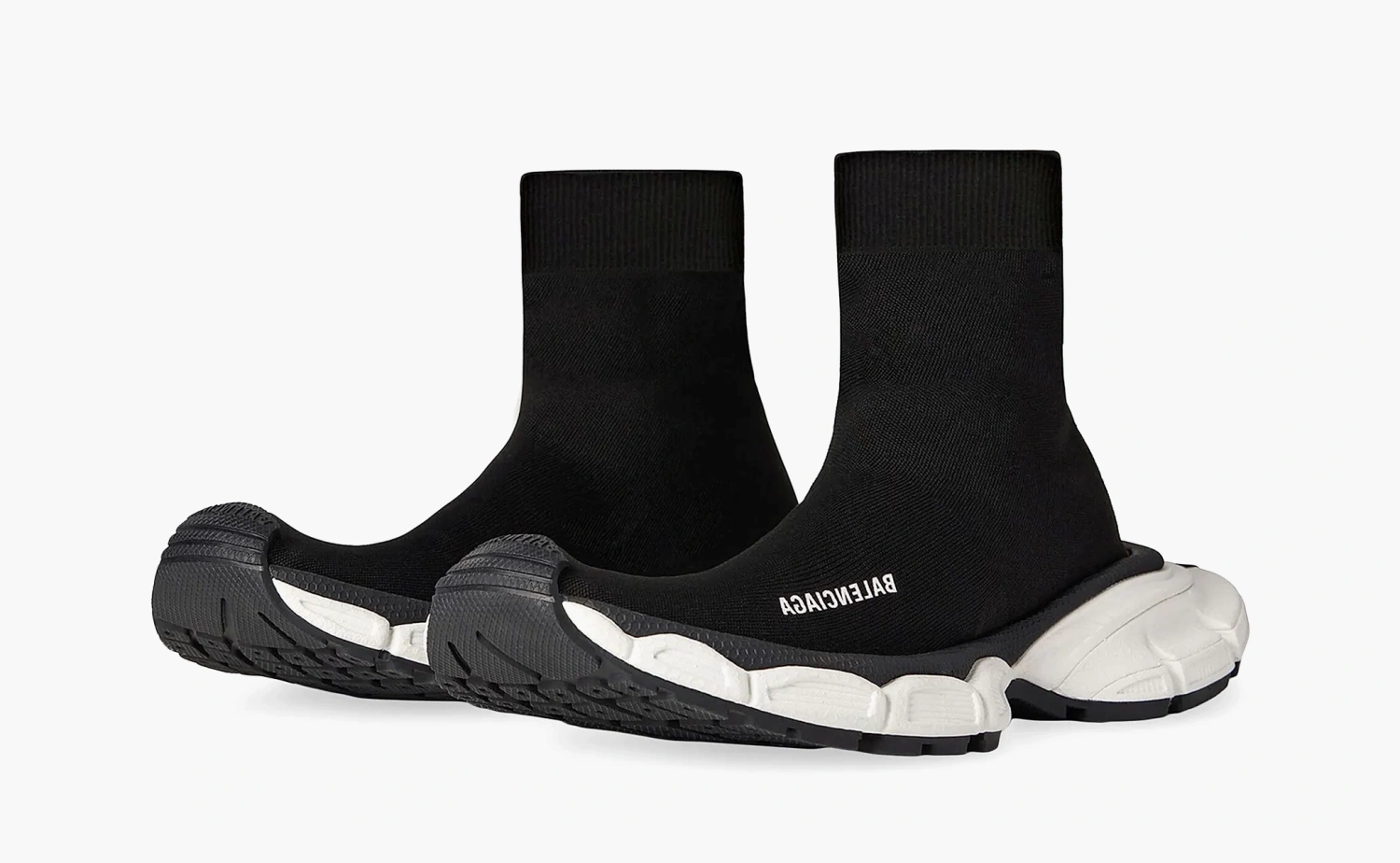 Balenciaga 3XL Sock Sneakers WMNS Black Recycled Knit 