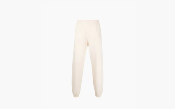 Sporty & Rich Logo Printed Slim Cut Pants Light Beige 