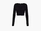 Alo Yoga Alolux Cropped Me Time Cardigan Black