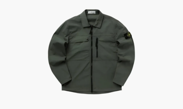 Stone Island Zip Shirt Jacket Olive 