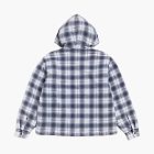 Stussy Zip Hooded Plaid Shirt Blue