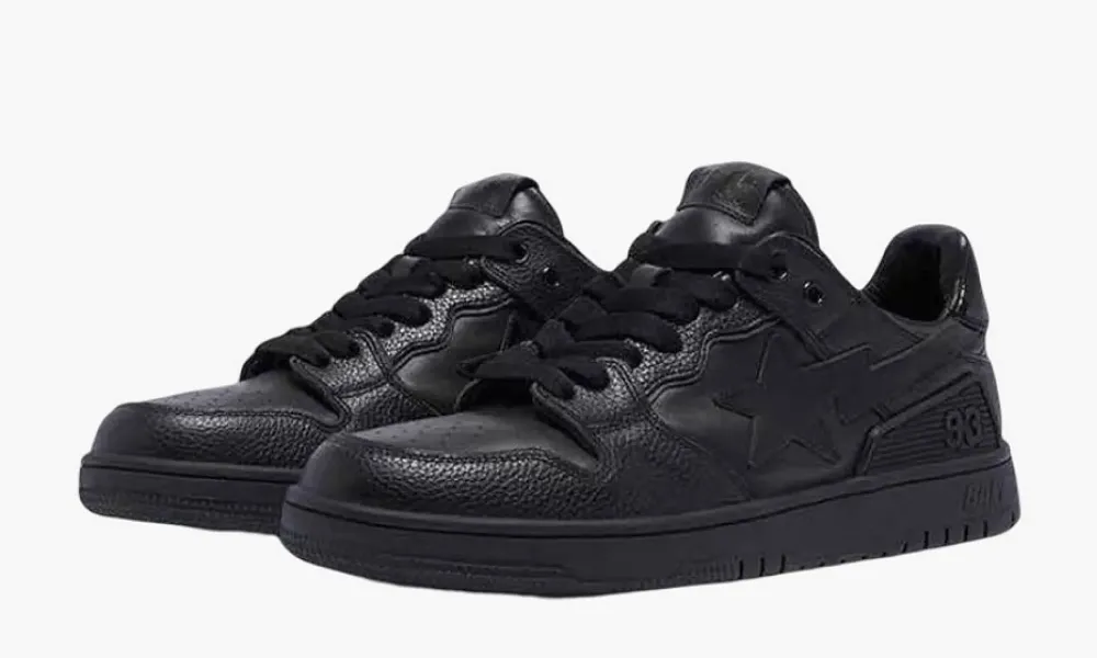 A Bathing Ape BAPE SK8 Sta Triple Black Patent Leather