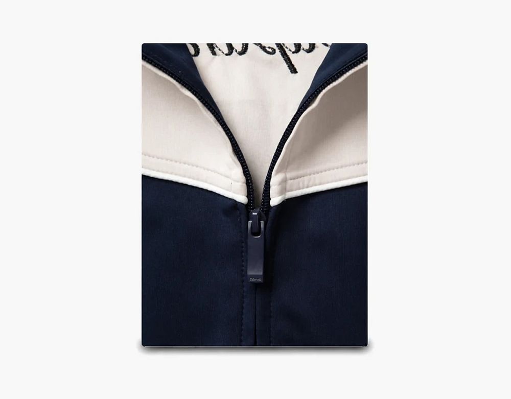 Бомбер C2H4 x Mastermind Japan Logo-Print Zip Blue