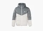 Nike Hooded Puffer Jacket Grey White