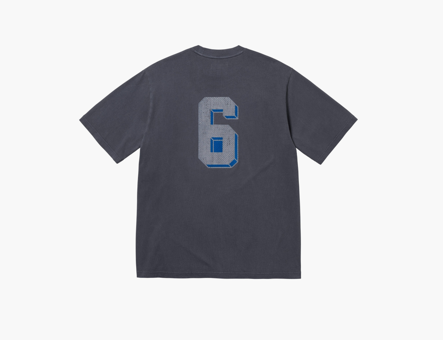 Supreme Flocked Washed S/S Top  "Dusty Navy" 