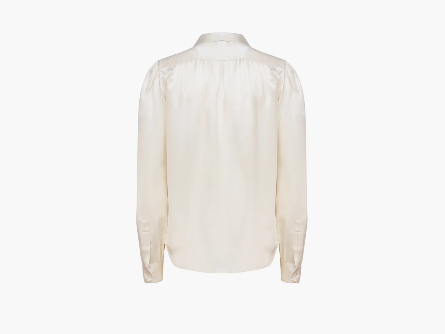 Saint Laurent Lavalliere Collar Blouse White 