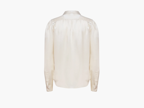 Saint Laurent Lavalliere Collar Blouse White  Saint Laurent Lavalliere Collar Blouse White