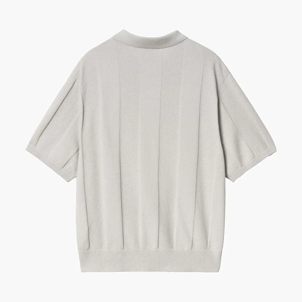 Carhartt WIP Miles Knit Polo Light Grey