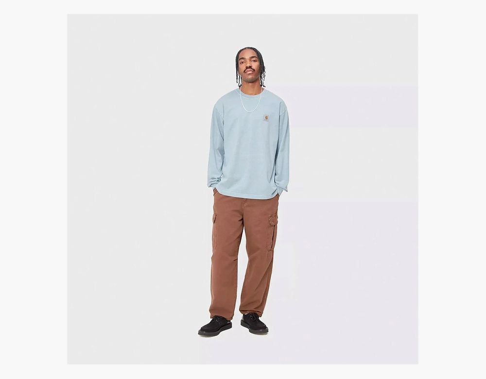 Carhartt WIP Vista Long-Sleeve T-Shirt Light Blue