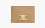 Celine Card Holder Triomphe Shiny Calfskin Smoked Brown 