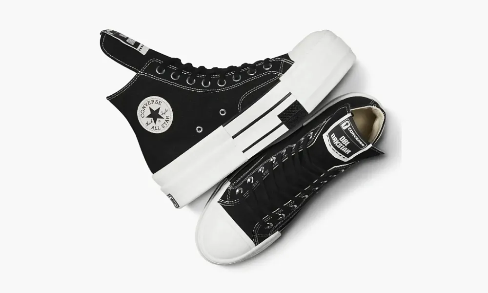Rick Owens X Converse Drkshdw Chuck Taylor All Star Dbl Drkstar HI Black