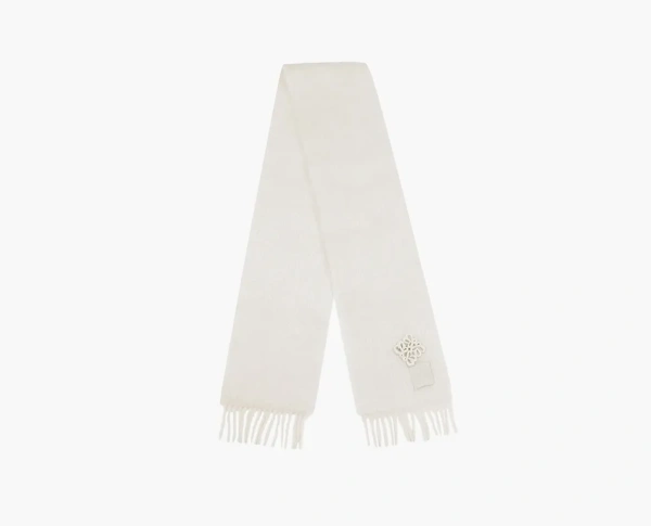 Loewe Mohair-Blend Scarf White 
