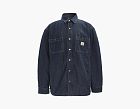 Carhartt 105605 DENIM FLEECE LINED SNAP-FRONT SHIRT JAC Glacier logo RELAXED FIT