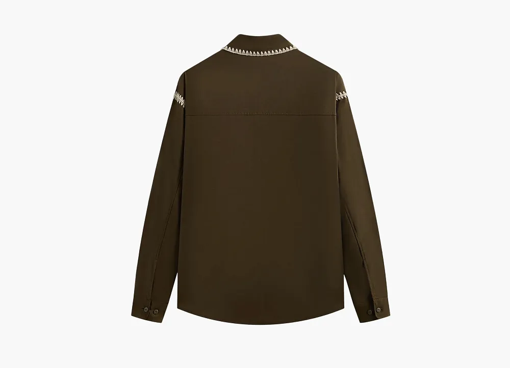 Kith Crochet Detail Apollo Shirt Moss
