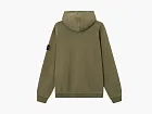 Stone Island Malfile Fleece Hooded Sweatshirt Military Green