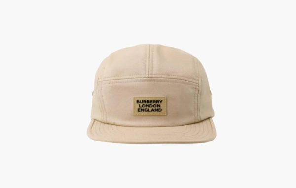 Burberry Logo Rubber Patch Baseball Cap Soft Fawn Khaki 