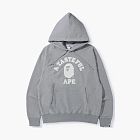 BAPE x JJJJound Relaxed Classic College Pullover Hoodie Gray